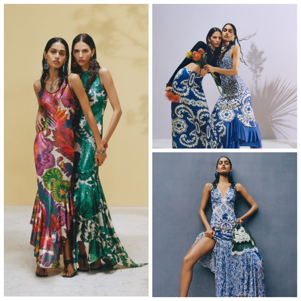 Летнее предложение от бренда ETRO. Коллаж: Женщина посе 50