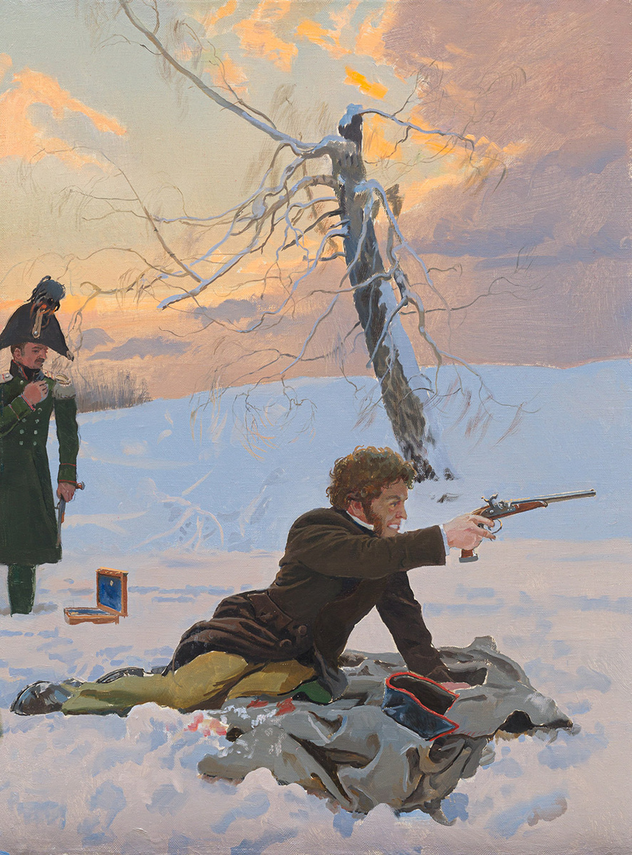 Дуэль А.С. Пушкина. Выстрел Пушкина. Дмитрий Белюкин, 2022 г.