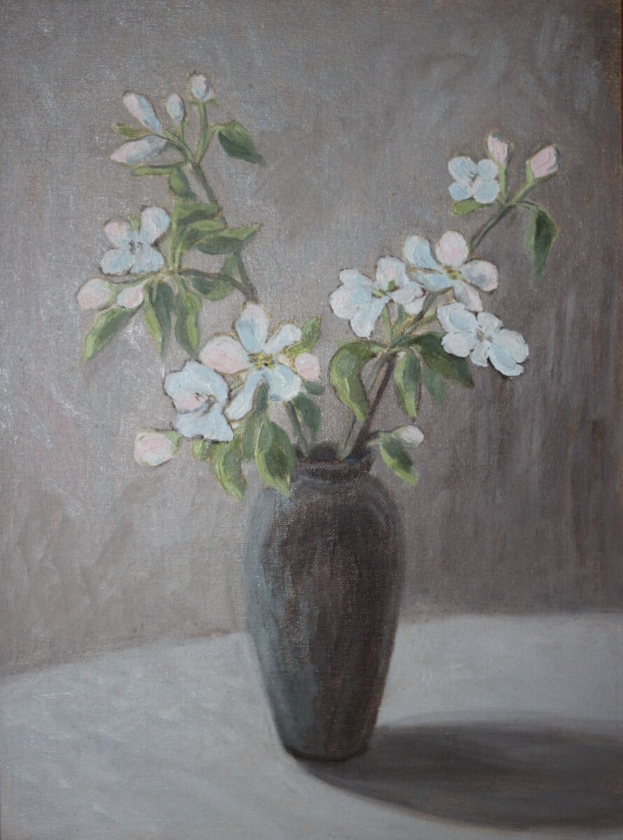 Яблоневый цвет. 2013. 40х30. Холст на картоне, масло.