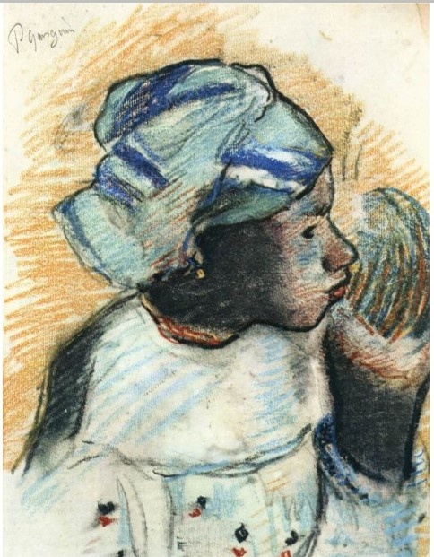 Голова негритянки. 1887. Пастель.