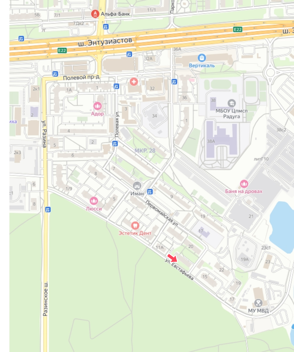 Точка и направление съемки. Карта: Яндекс.Карты