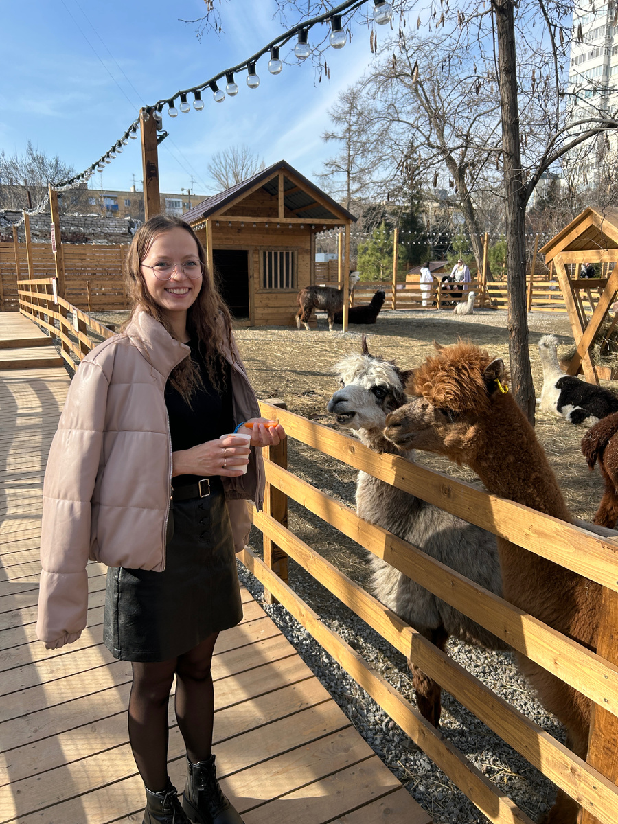 У всех животных моментальная реакция на стаканчик в руках, сразу бегут, знают, что достанется угощение