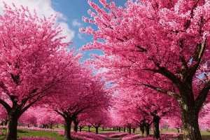 Гифка на тему созерцания сакуры