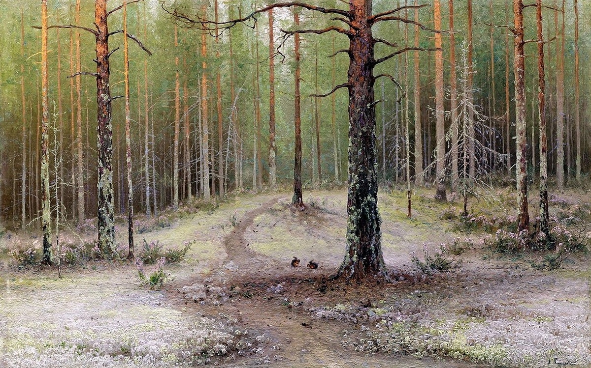 А. А. Писемский. "Пейзаж с белками".