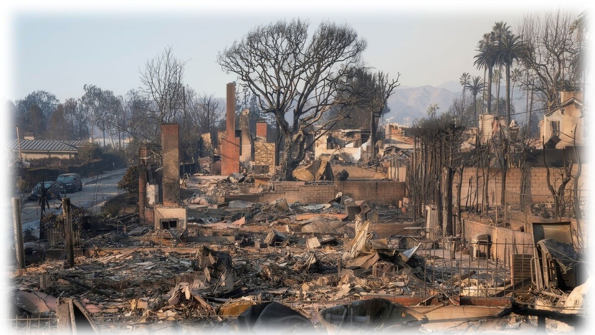 Последствия Калифорнийских пожаров. Выжить в таком огненом плену - большая удача.