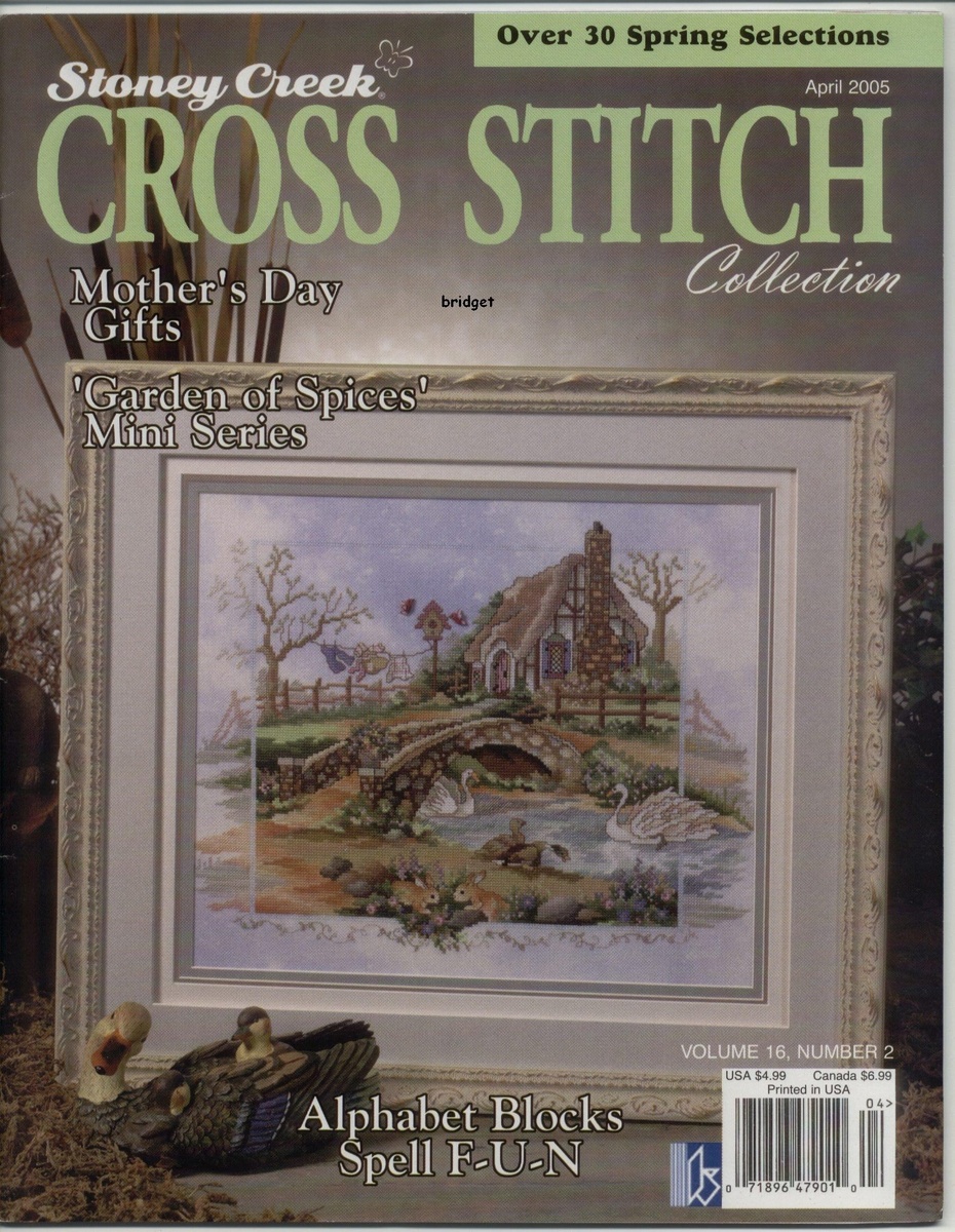журнал Stoney creek cross stitch collection за апрель 2005 года