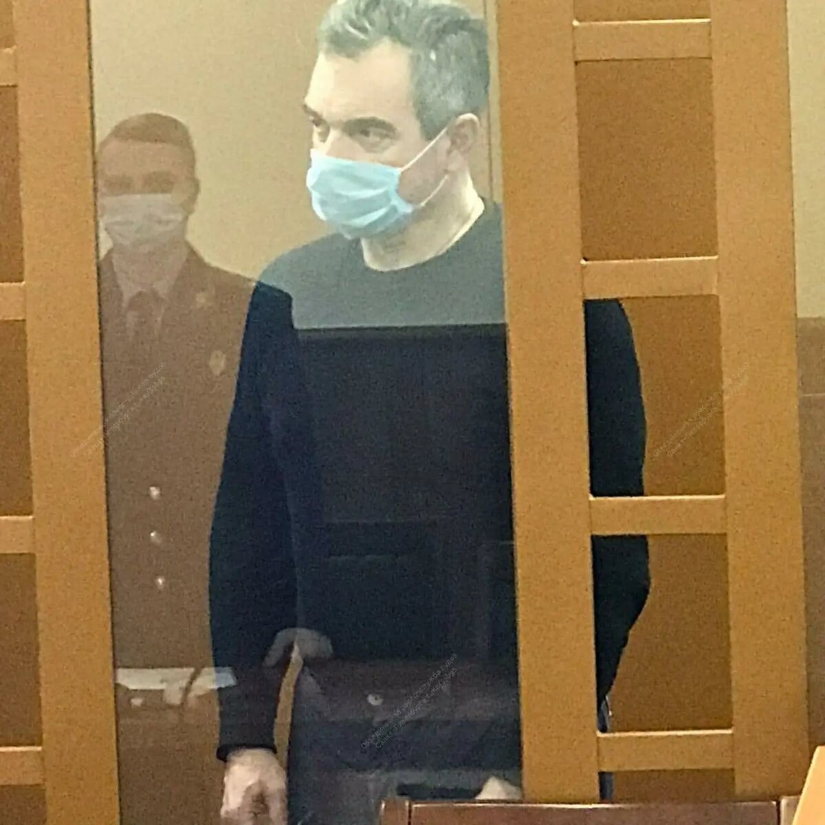    Сергей Мойсеенко на суде в 2021 году. Фото: объединенная пресс-служба судов Петербурга