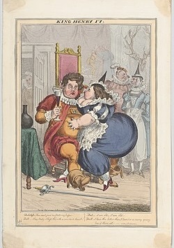 Карикатура на Георга 4-го