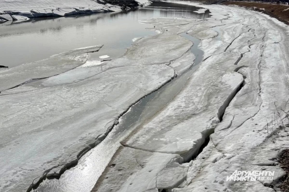    В Охлебинино в Башкирии река Белая выросла на 280 см за сутки
