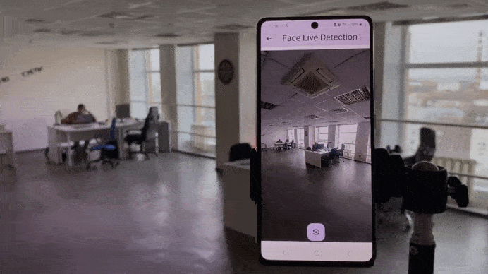 Процесс распознавания лица.