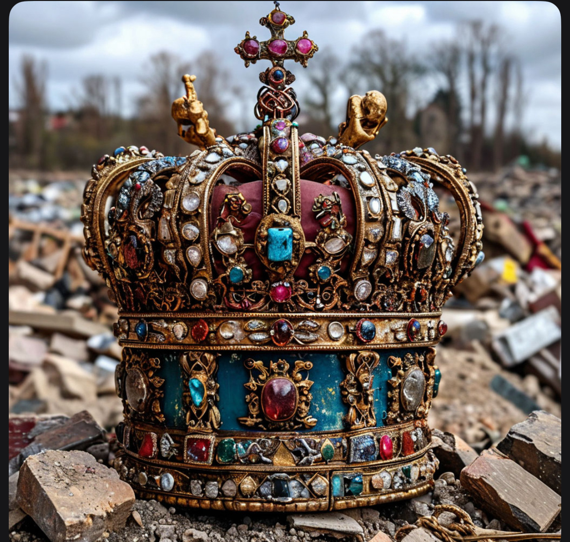Королевская золотая корона на свалке? Это оказалось реально🥶