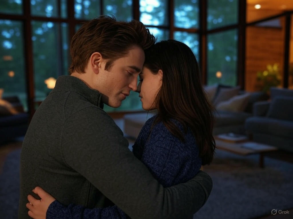 Эдвард с Беллой у него дома