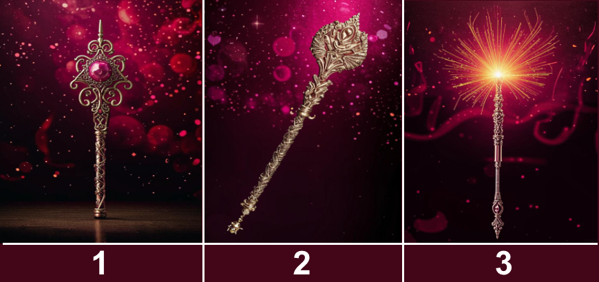 Выберите одну из трёх палочек