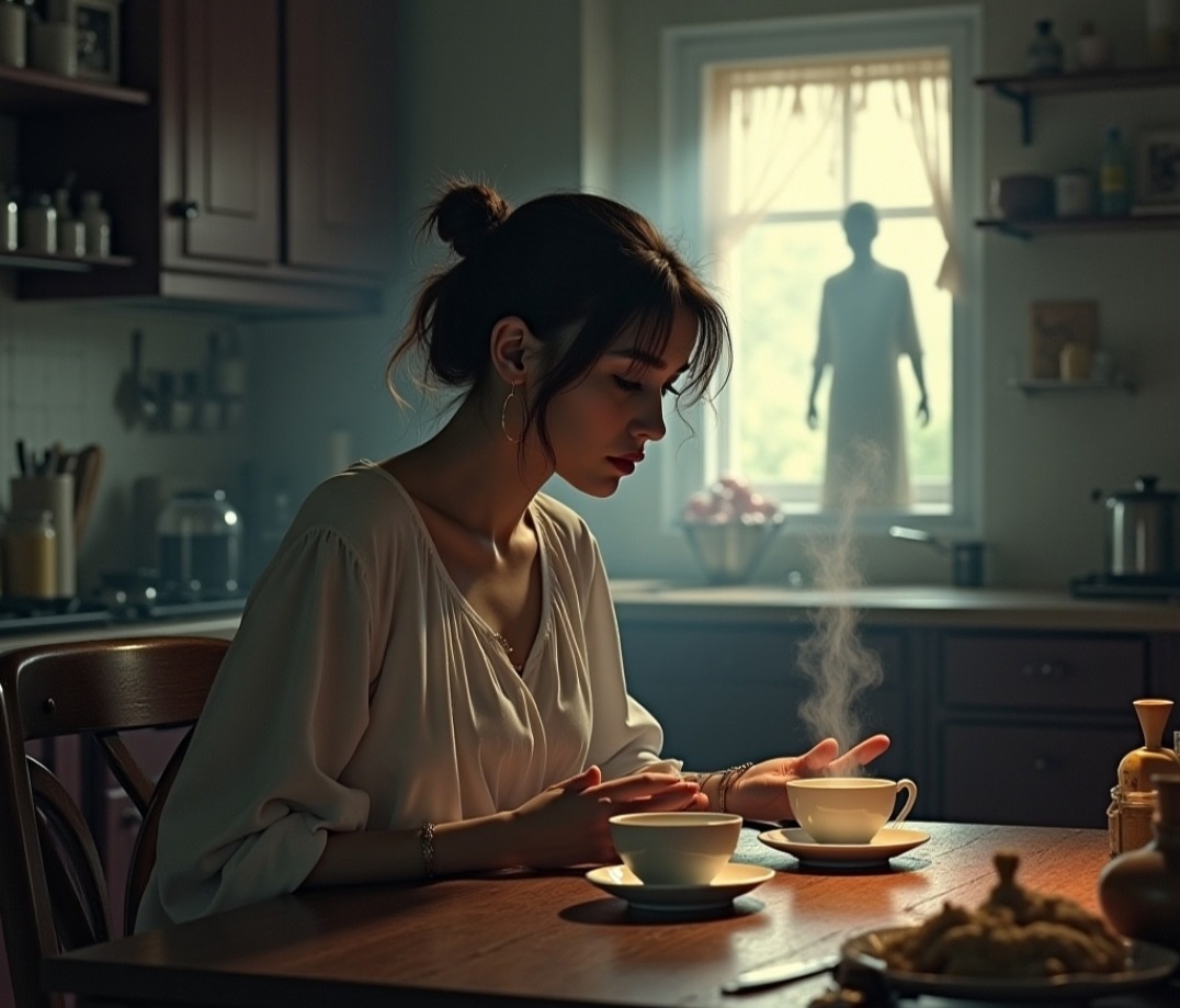 Анна и призрак умершего мужа. 