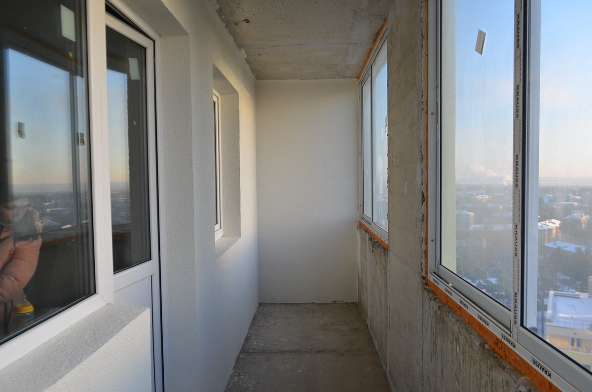 Вид балкона от застройщика