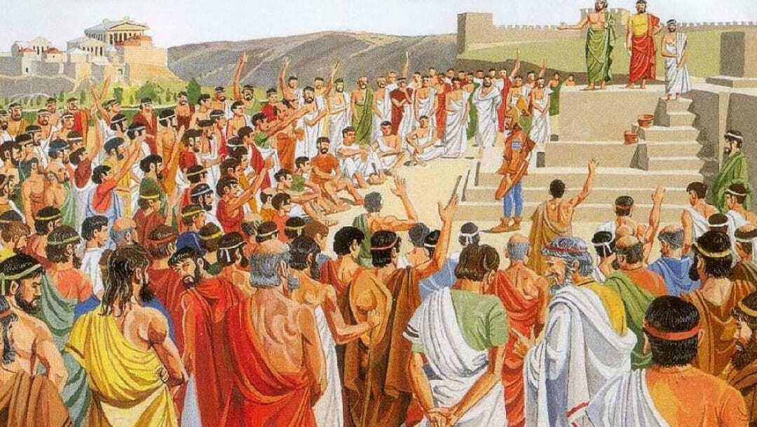 Собрание в Афинах по решению важных государственных дел.