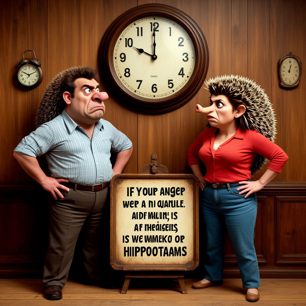 Цель: Подчеркнуть идею переключения эмоций через абсурд.

