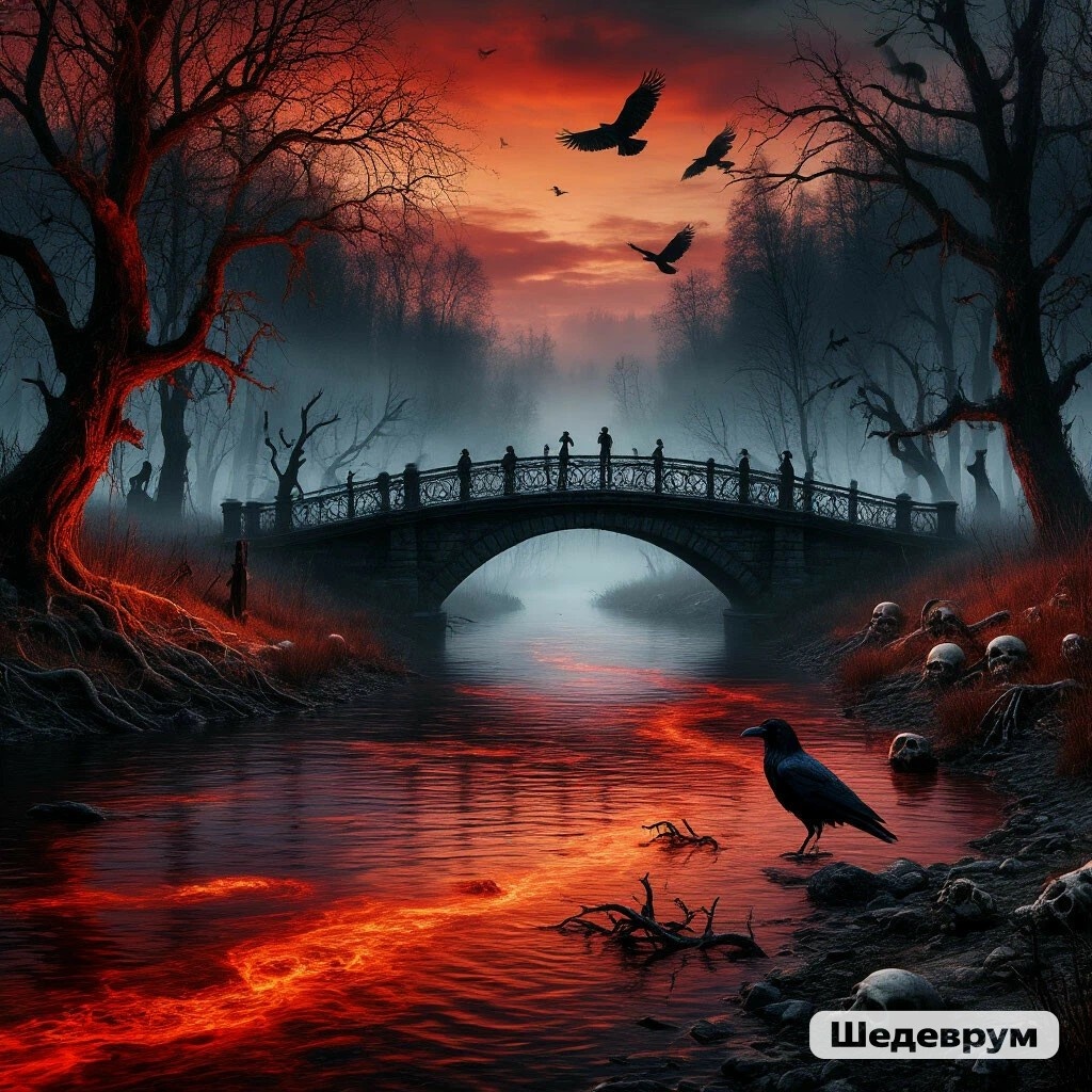 Река Смородина, сгенерировано ИИ.