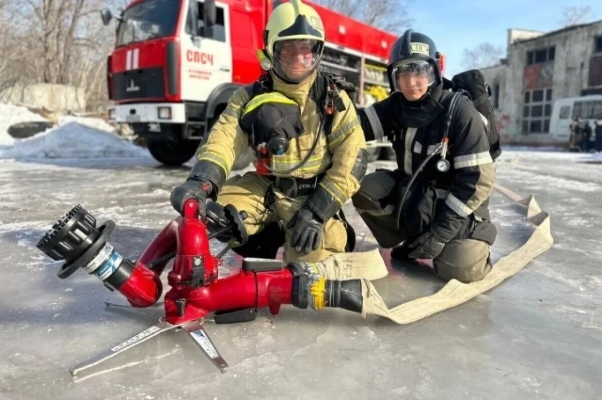    В столице Камчатки прошли учения по тушению ландшафтных пожаров