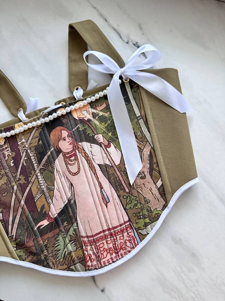 Корсет по мотивам иллюстрации «Василиса Прекрасная», И. Билибин, 1899 год