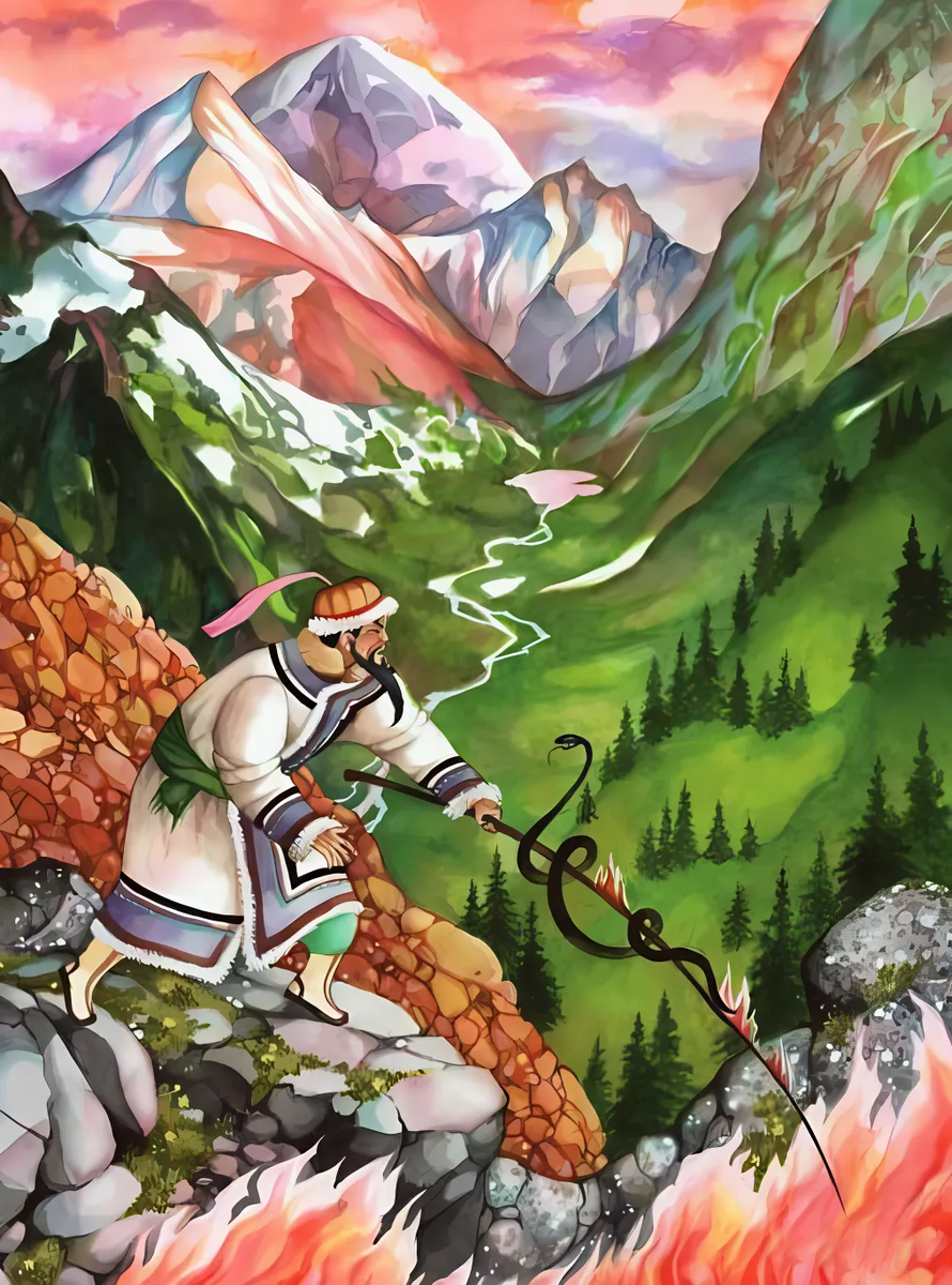 Использованы иллюстрации Ионайтиса О. к книге алтайских народных сказок "Рыжий пес": https://www.litres.ru/book/raznoe/ryzhiy-pes-altayskie-narodnye-skazki-24003408/