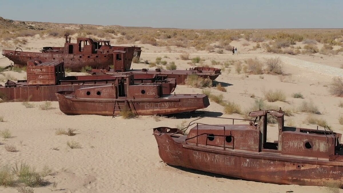 Аральское море обмелело и с 2007 года Барсакельмес имеет статус полуострова.