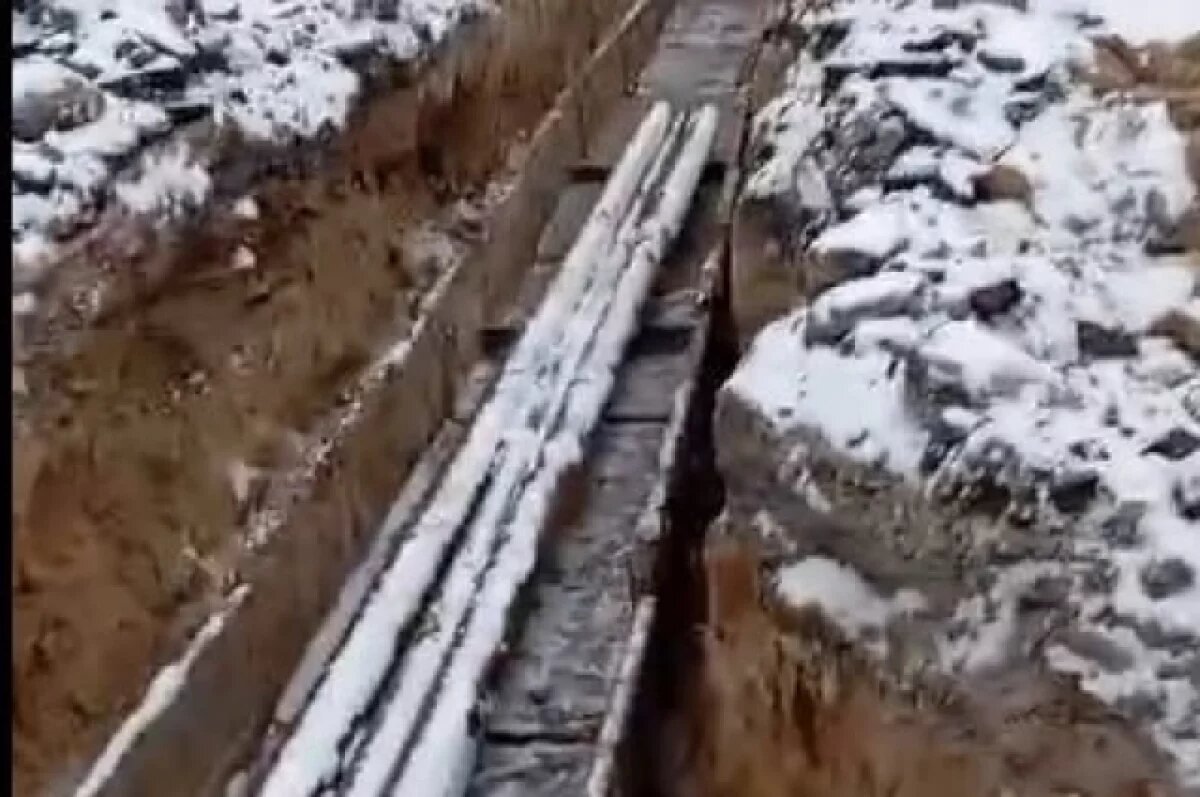    Талые воды размыли теплотрассу в Нерчинске