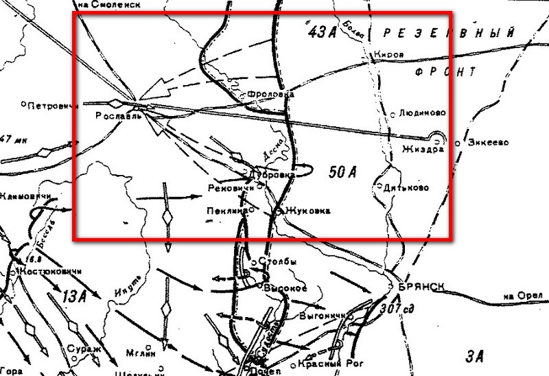Карта района боевых действий