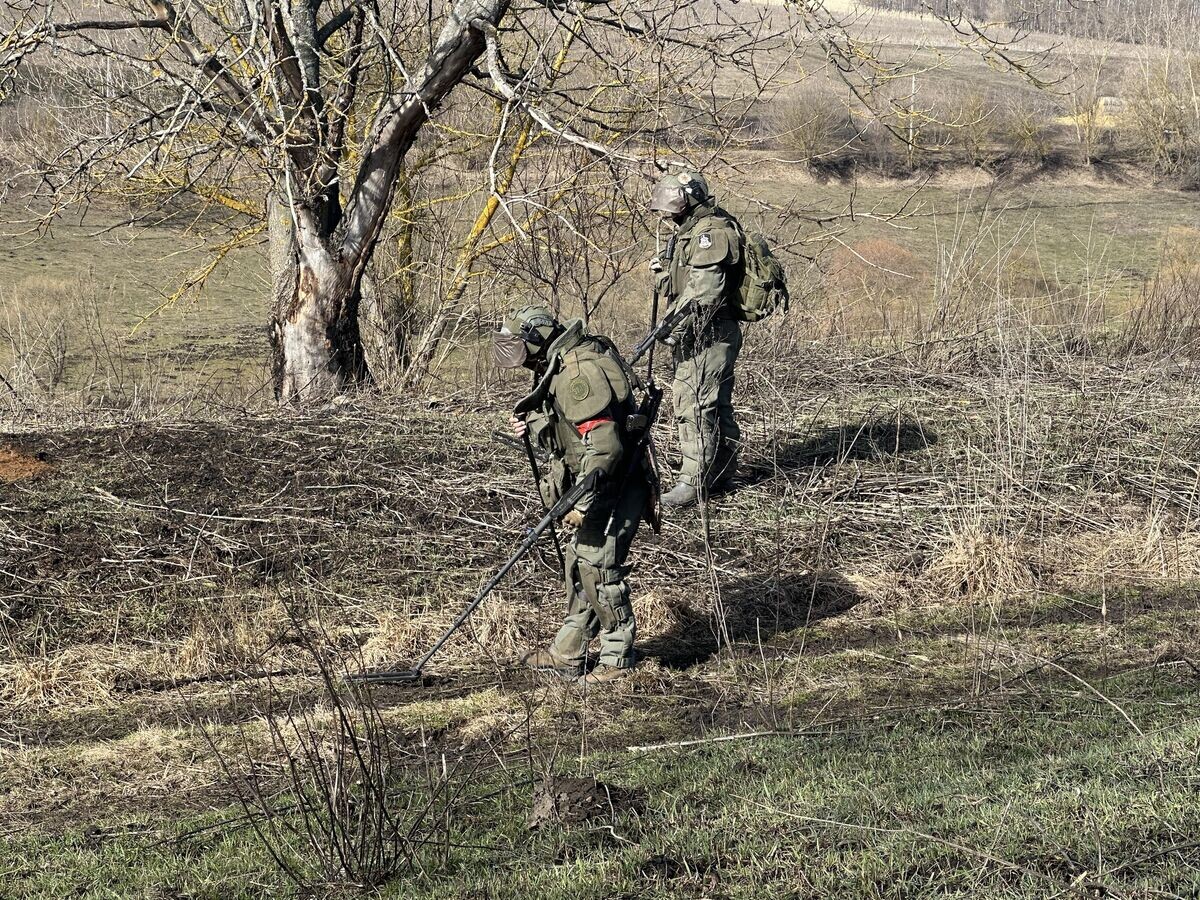 Работа саперов 92 саперного полка в Суджанском районе Курской области© РИА Новости / Андрей Коц