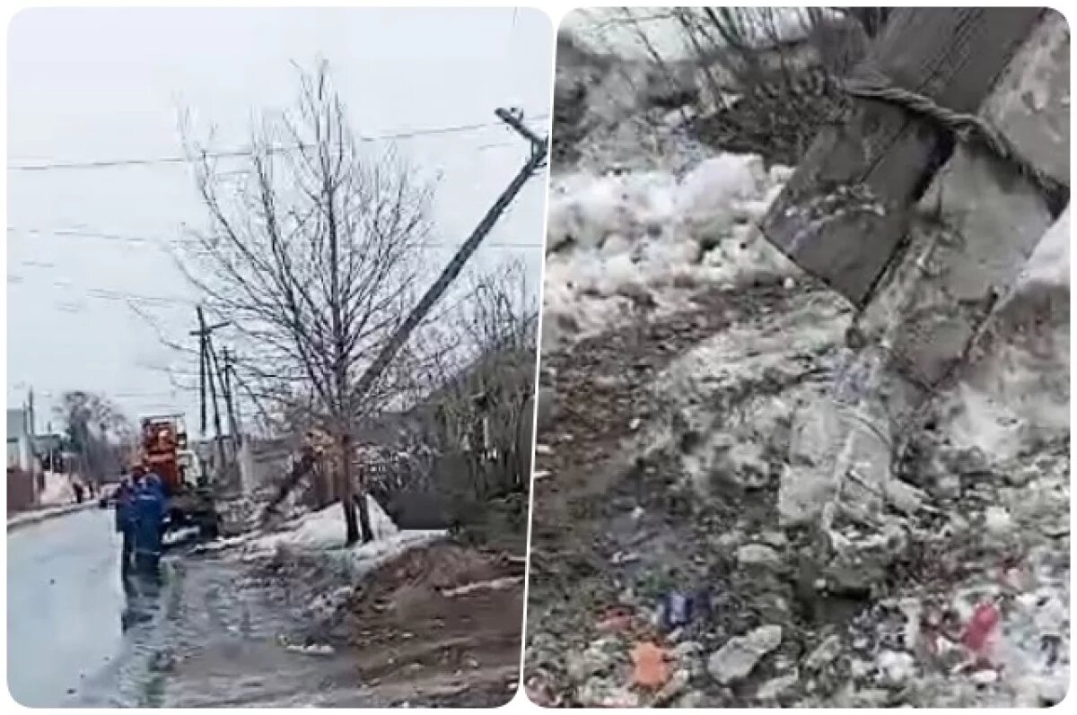    Машина снесла опору ЛЭП и оставила без света частный сектор в Новосибирске