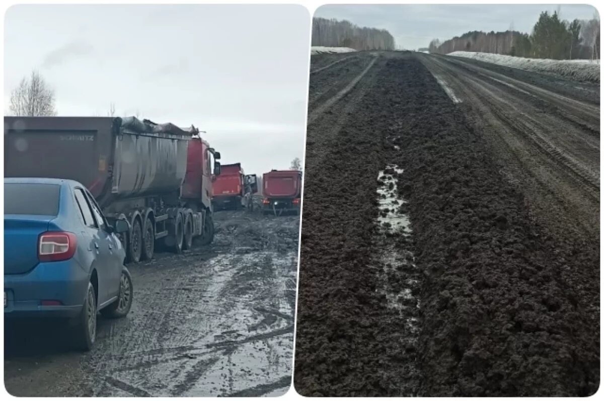    Фуры разрушают дороги и отрезают села от городов в Новосибирской области