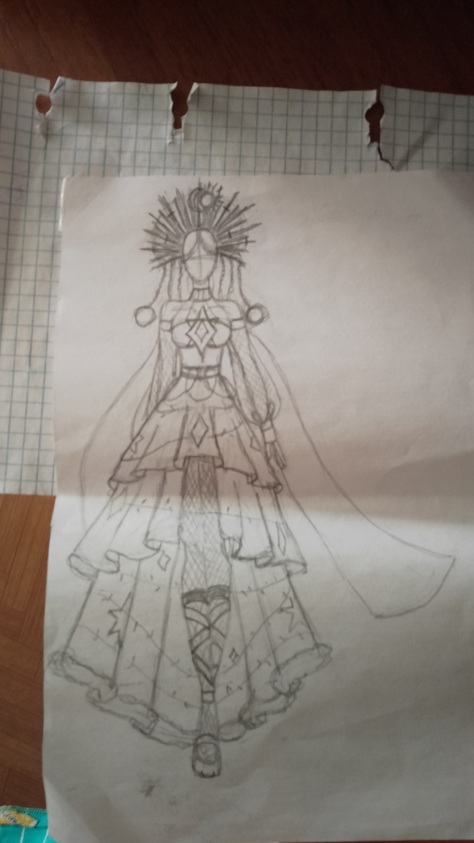 Эскиз костюма "Вселенная"