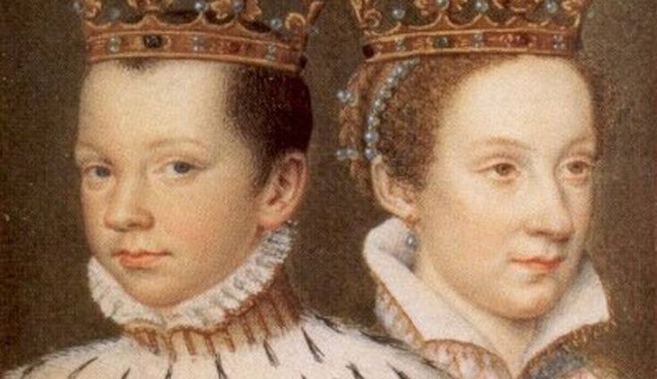 счастливые молодожены Мария и первый муж король Франции Франциск 2-й