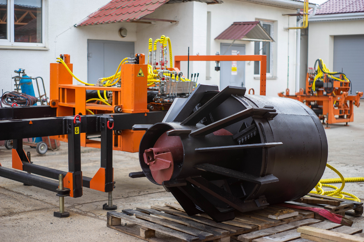 На фото: активный гидравлический расширитель для строительства бестраншейного перехода Д1100мм