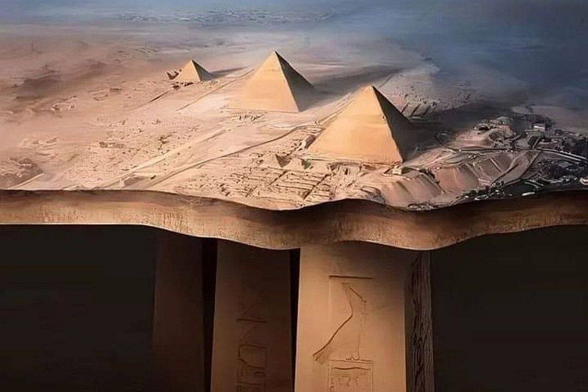    Утверждалось, что под пирамидами найдено 8 вертикальных колодцев и 2 кубические структуры. / marca.com