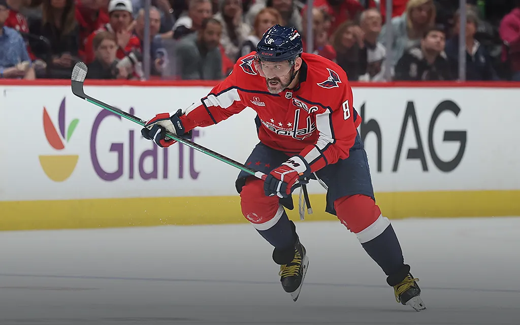 Александр Овечкин во время матча «Вашингтон» — «Филадельфия». Фото: sovsport.ru