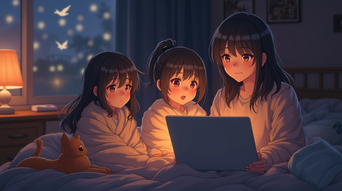 Я читаю своим принцессами новую аниме-историю