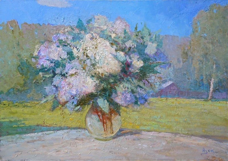 Запах из деревни Церковное. материалы: холст, масло, размер: 50 х 70 см. Источник: https://artsreda.ru/
