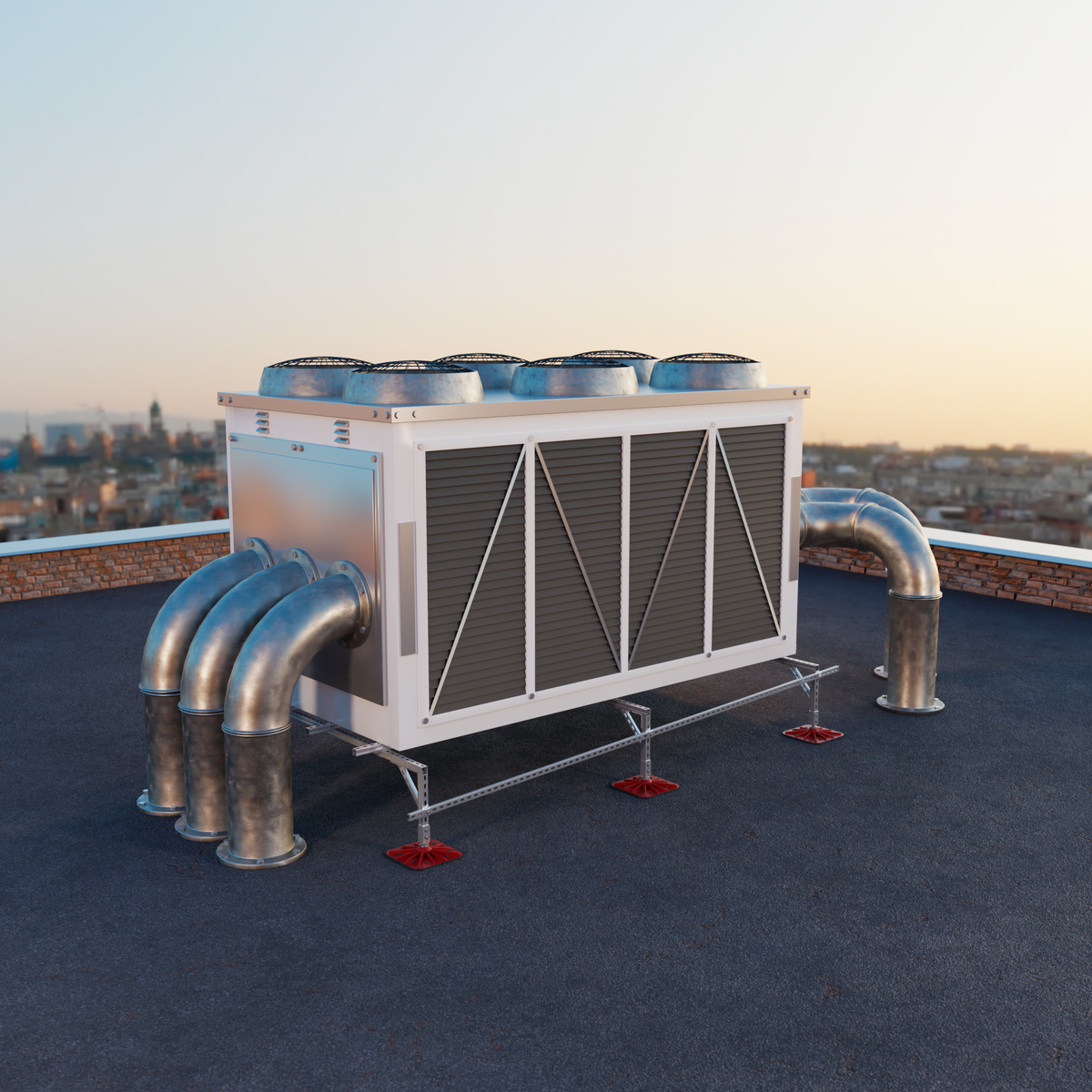 Система вентиляции на кровельных опорах TECHNORAPTOR FOOT