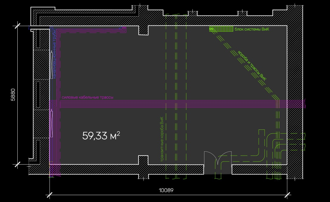 Исходный план помещения