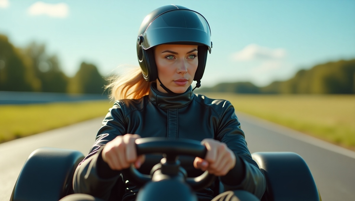 Олеся сидела за рулём, чувствуя, как с каждым кругом её сердце бьётся быстрее