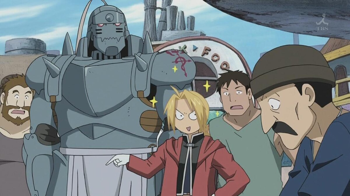 Кадр из амние "Fullmetal Alchemist: Brotherhood"