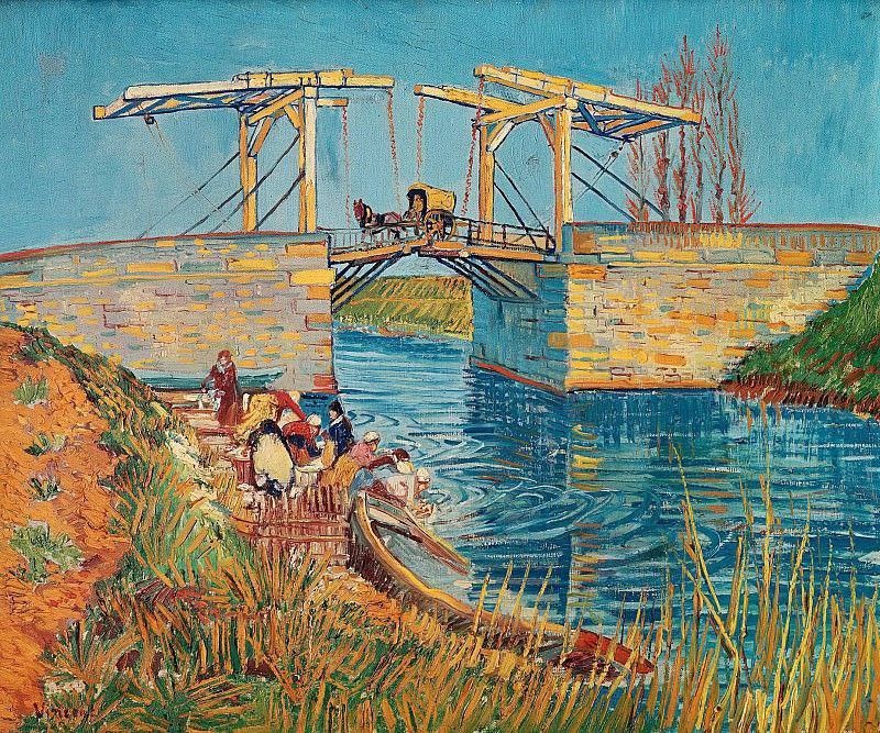 Винсент Ван Гог – Мост Ланглуа в Арле с прачками. Источник:Tiqets blog