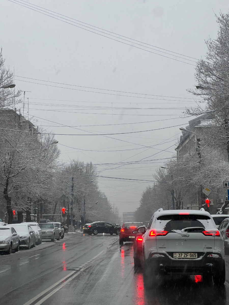 Красивые дороги были, когда снегопад был)