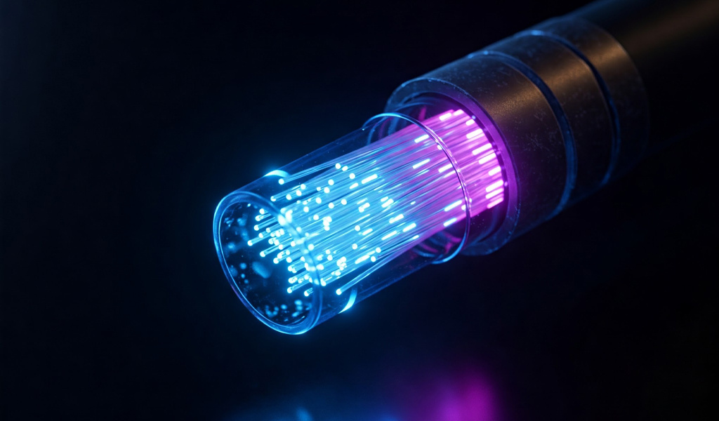 Структура оптоволокна — тонкие нити, окруженные защитной 
оболочкой