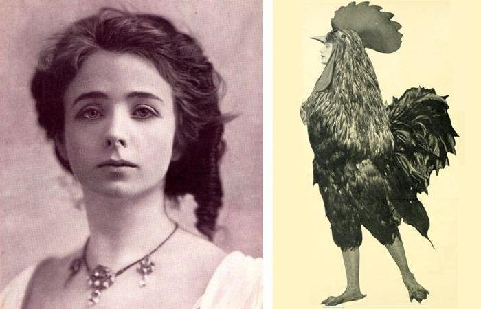 Американская актриса Мод Адамс и ее любимая роль петуха Шантеклера