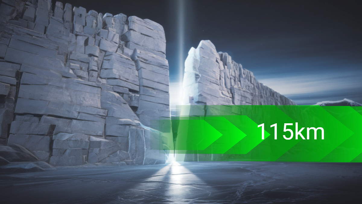 Антарктида посылает световые сигналы на 115 км. 