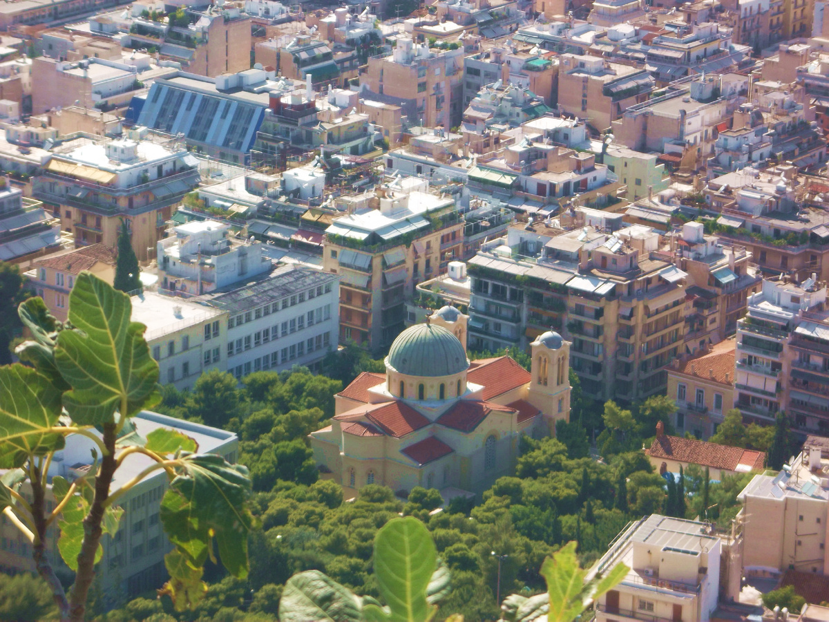 Вид на Афины с горы Ликабет. Фото автора