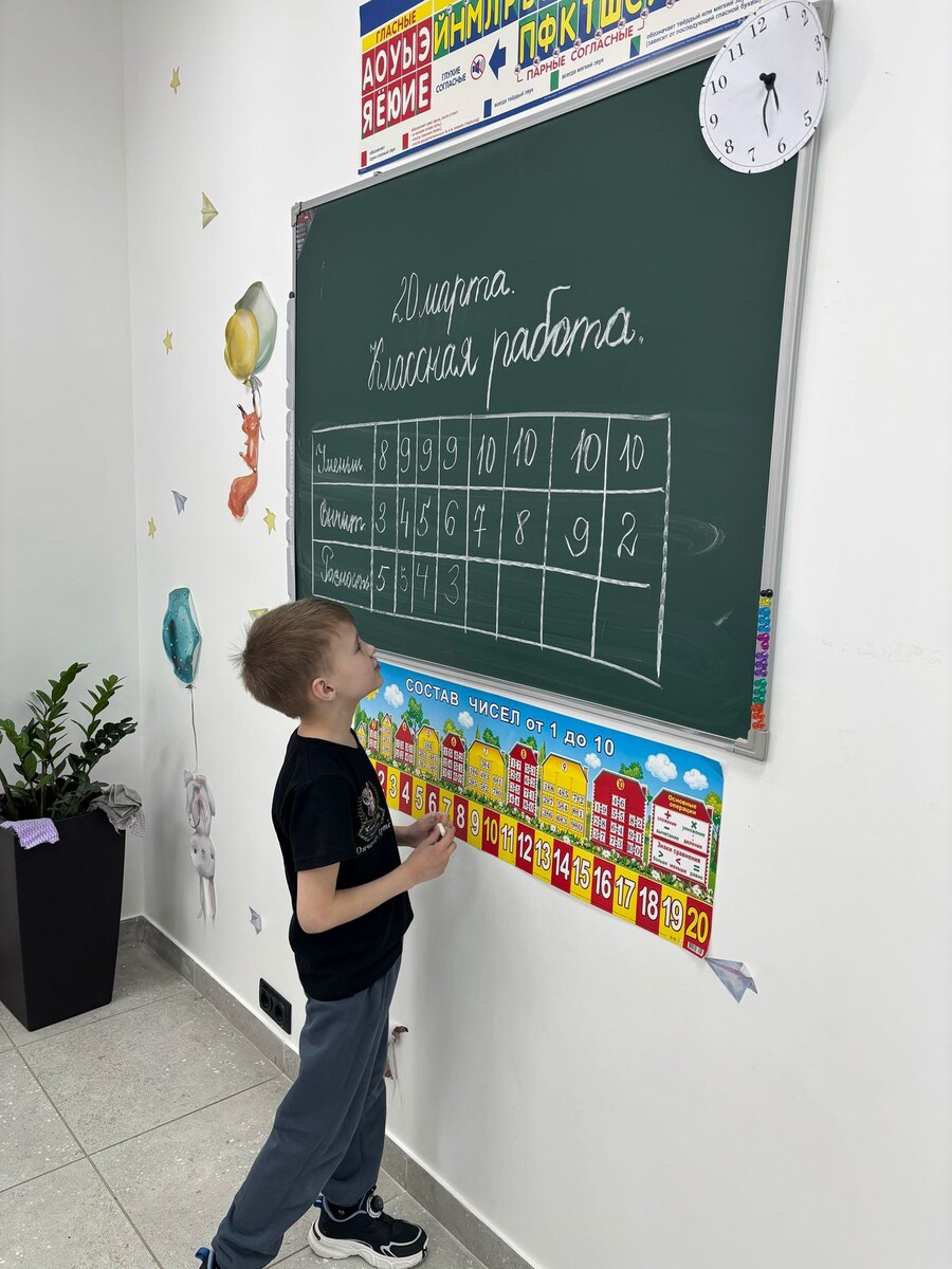 Отвечает у доски