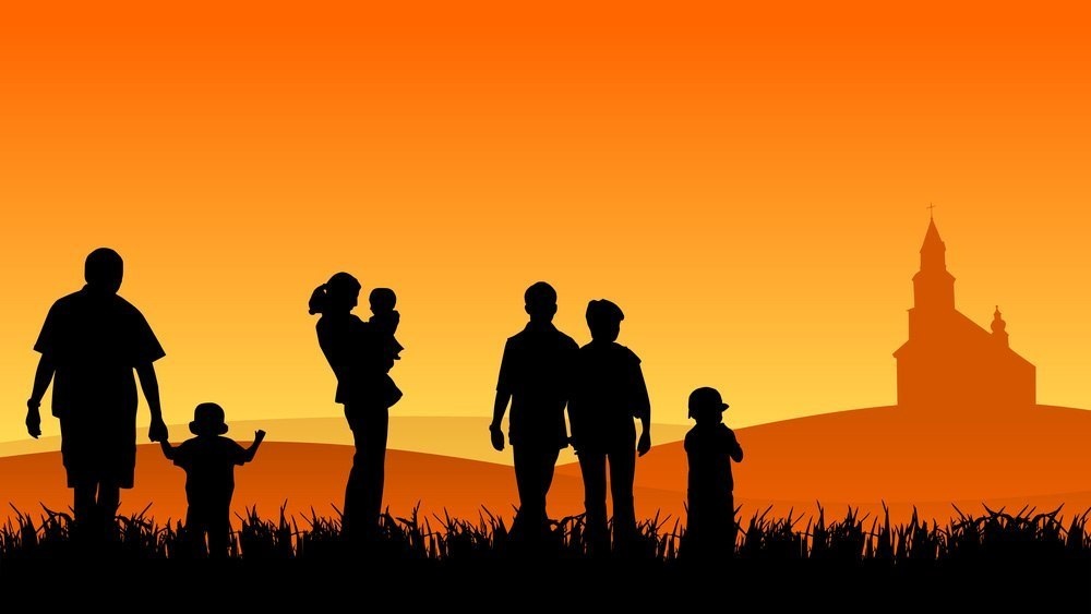 Это иллюстрация на тему Христианская семья